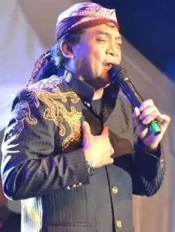 Didi performing in Purbalingga, on 21 December 2019
