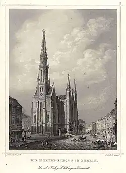St Peter's Church in the 19th century