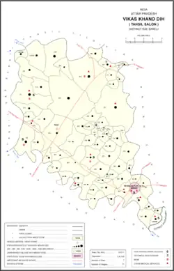 Map showing Pure Bansi (#309) in Dih CD block