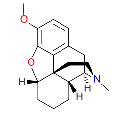 Chemical structure of dihydrodesoxycodeine.