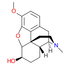 Chemical structure of dihydroisocodeine.