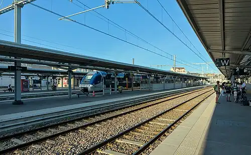 The platforms in late afternoon