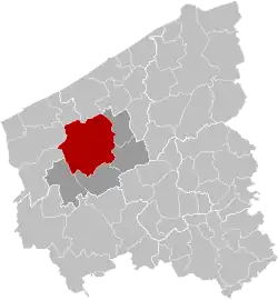 Location of Diksmuide in West Flanders