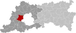 Location of Dilbeek in Flemish Brabant