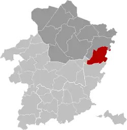 Location of Dilsen-Stokkem in Limburg