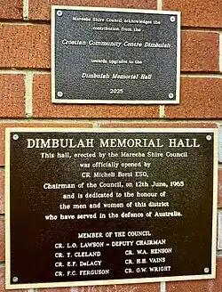 Dimbulah Memorial Hall Upgrades funded by the Croatian Community Centre Dimbulah.