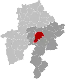 Location of Dinant in Namur