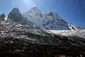 Amphu Gyabjen (left) with Ama Dablam behind