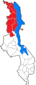 Location of the diocese within Malawi