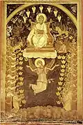16th century A.D., Mount Athos, Greece. Apocalypse scente at the Dionysiou Monastery. The 24 Elders cast their crowns before God.