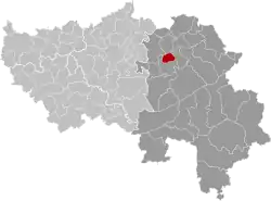 Location of Dison in the province of Liège
