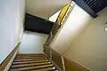 Side staircase inside a department store