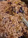 Moro de habichuelas rojas— Dominican rice and (kidney) beans.