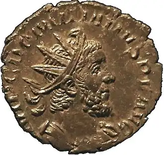 A coin of Domitianus II