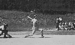 Young Trump at bat
