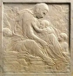 Donatello, low relief in marble, 1420s