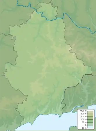 Bakhmut is located in Donetsk Oblast