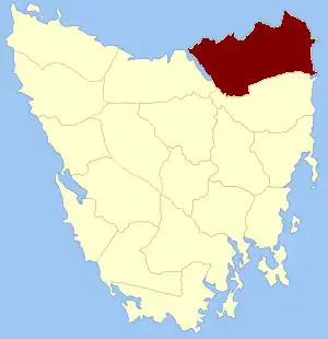 Location in Tasmania