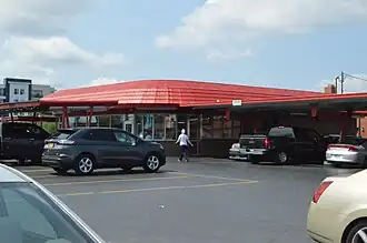 Northeastern view of Doumar's Barbecue