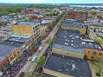 Downtown during the Tulip Time Festival