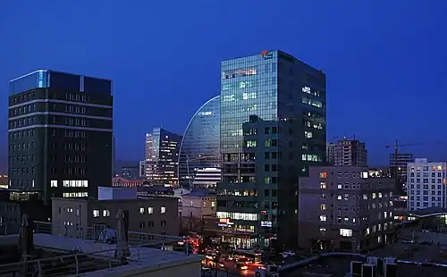 Downtown Ulaanbaatar at night