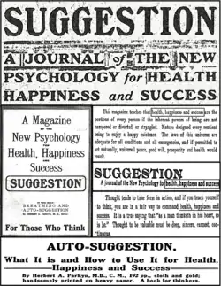 Suggestion's primary slogan "Health, Happiness, and Success,"