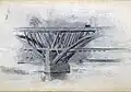 G-44A Eakins's drawing of the Girard Avenue Bridge, Hirshhorn Museum and Sculpture Garden
