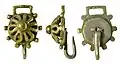 Composite silver-gilt dress hook, Suffolk