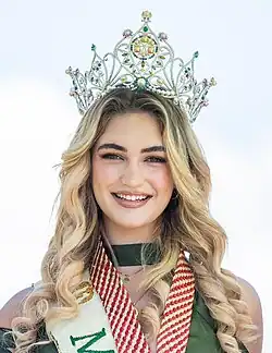 The Long Beach Pearl crown, as worn by Miss Earth 2023, Drita Ziri