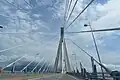 Driving along the Rio - Antirrio Bridge.