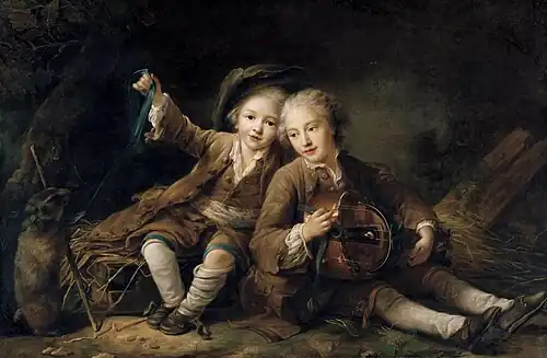 Drouais, François-Hubert – The Children of the Duc de Bouillon – 1756