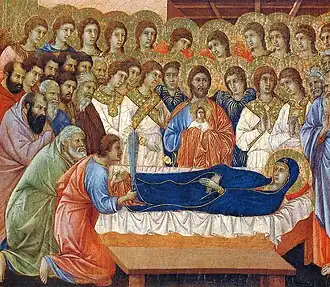 Dormation of the Virgin, by Duccio c. 1308–1311