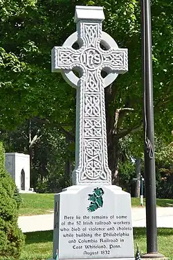Grave of some of the victims in West Laurel Hill Cemetery