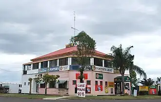 Dulacca Hotel, a typical Queensland pub, but with the verandas walled in