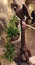 Front 3/4 view of lectern eagle