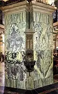 Marble-clad column