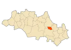 Location of Aïn Beïda within Oum El Bouaghi province