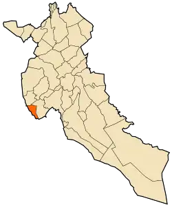 Location of Aïn Chouhada within Djelfa Province