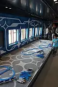 The children's play area in car 13 designed by Art Unit Paramodel