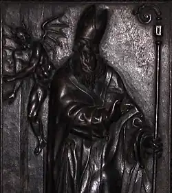 St. Dacius, Bishop of Milan, as an exorcist.