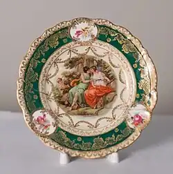 Diana and Callisto. 19th century porcelain