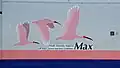 "Max" logo on a refurbished set in April 2014