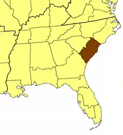 Location of the Diocese of South Carolina