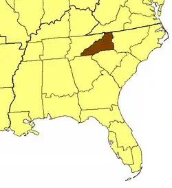 Location of the Diocese of Western North Carolina