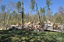 Image 18A mobile home that was destroyed by an EF2 tornado in Hamilton, Georgia. (from Tornadoes of 2011)