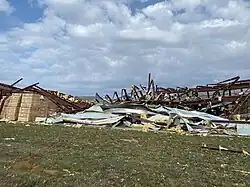 Image 63EF3 damage to the Precision Materials manufacturing facility near Ohatchee, Alabama. (from Tornadoes of 2021)
