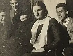 Elisa Maria Boglino in Palermo approx. 1930 with her mother to the left and husband to the right