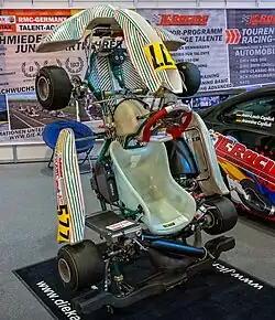 Tony Kart chassis on display at the 2023 Essen Motor Show