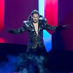 Cezar at the Euro-vision Song Contest 2013, in Malmö