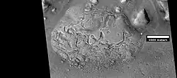 Wide view of brain terrain being formed, as seen by HiRISE under HiWish program